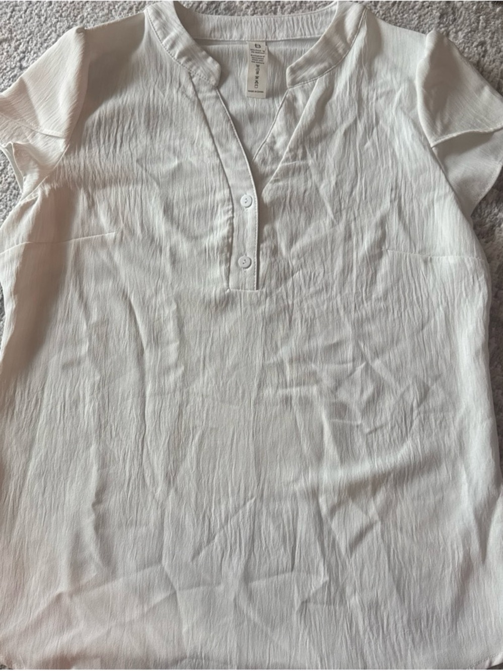 White Short Sleeve Blouse